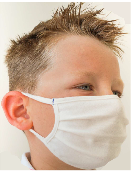 Masque enfant catégorie 1 en tissu lavable et réutilisable - Bastié